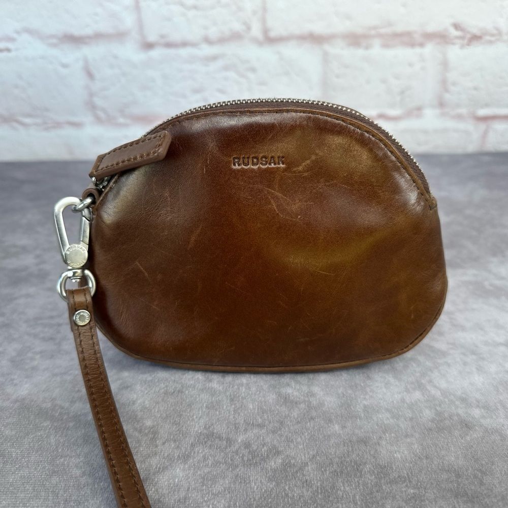Rudsak Brown Leather Wristlet Bag - Picture 2 of 8